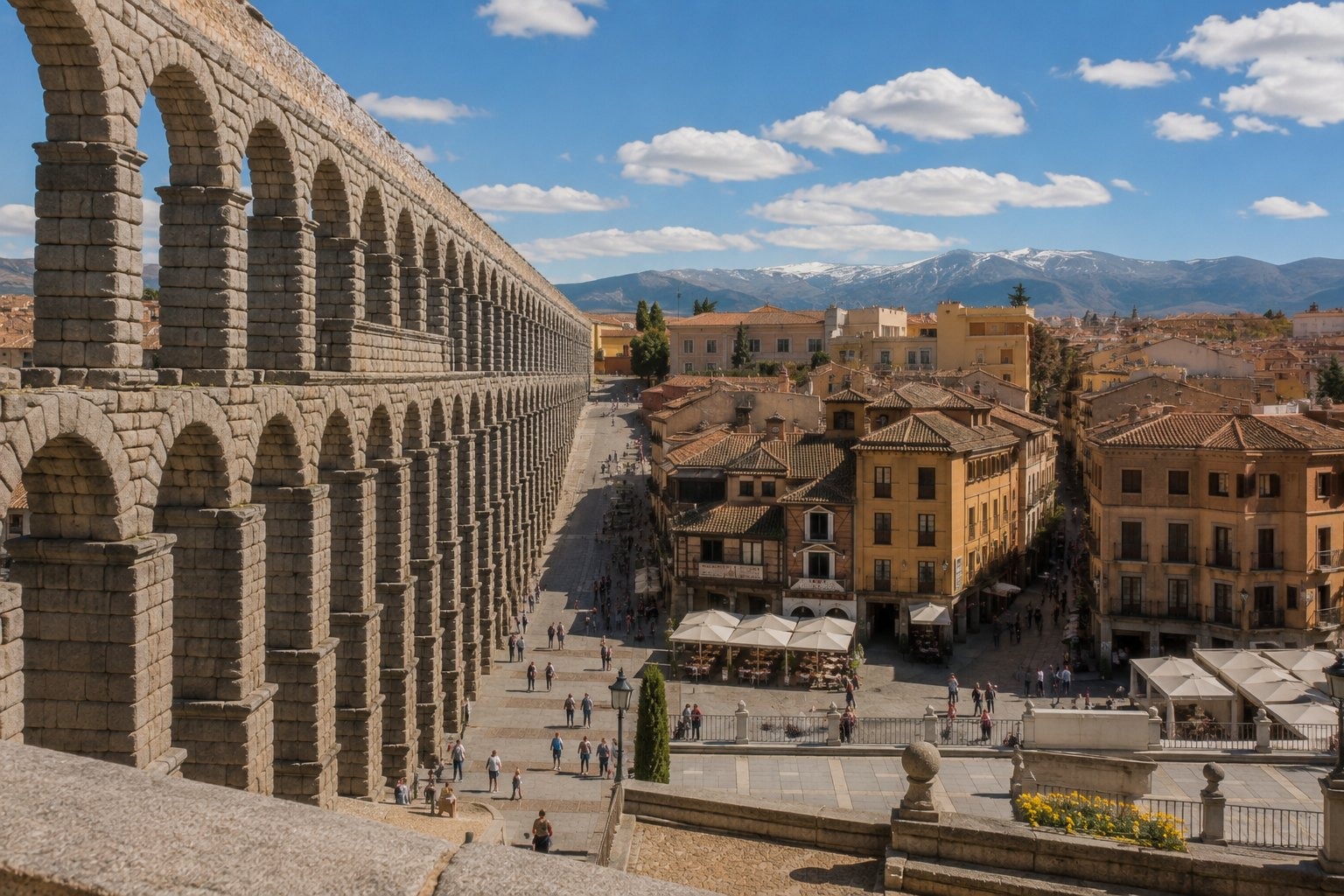 Dagsutflykt: Segovia i Madrid med människor och realistisk resemiljö