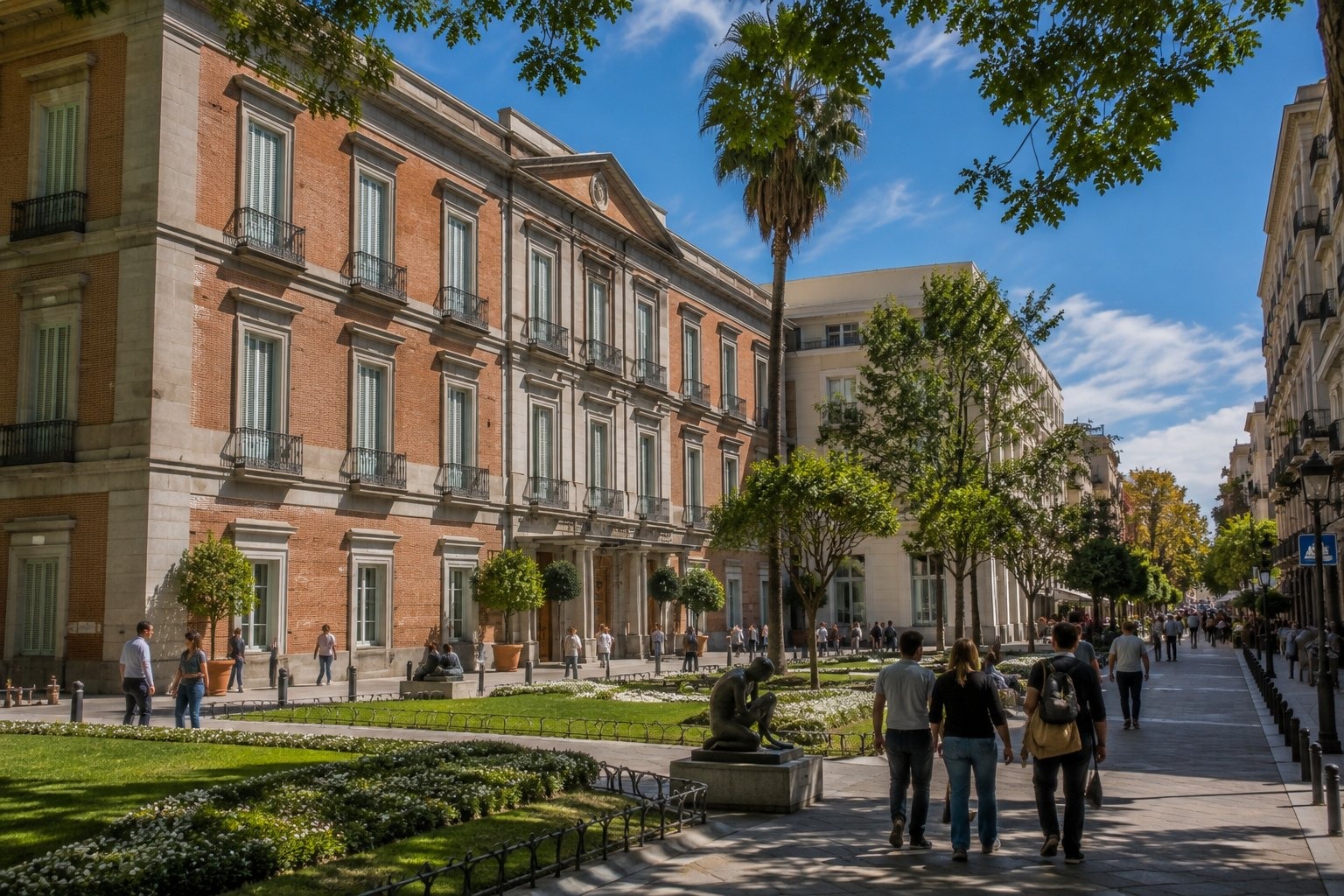 🖌️ Thyssen-Bornemisza i Madrid med människor och realistisk resemiljö