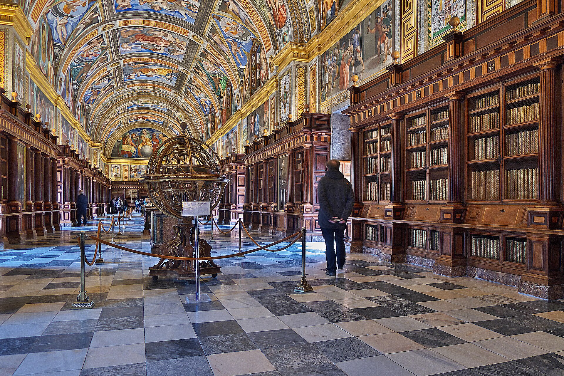 Biblioteket i El Escorial med takfresker
